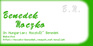 benedek moczko business card